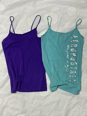 No Boundaries Purple Tank Top and Aeropostale Green Tank